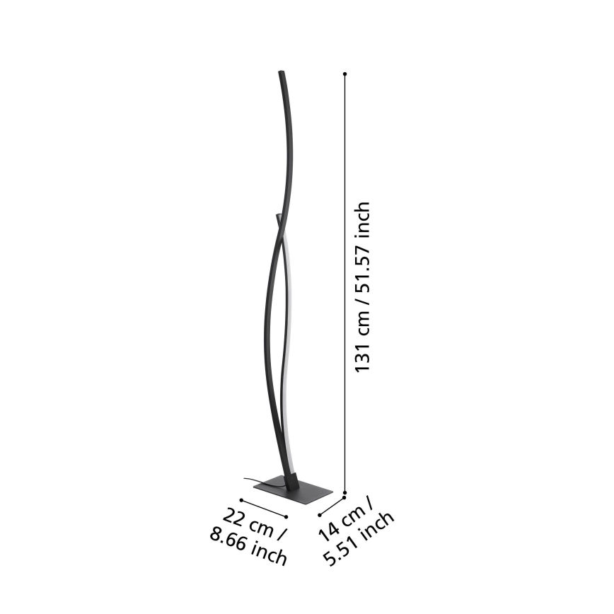 Eglo - LED-Stehleuchte LED/20W/230V 4000K schwarz
