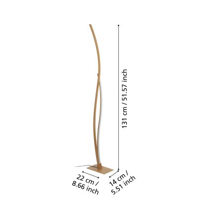Eglo - LED-Stehleuchte LED/20W/230V 4000K beige