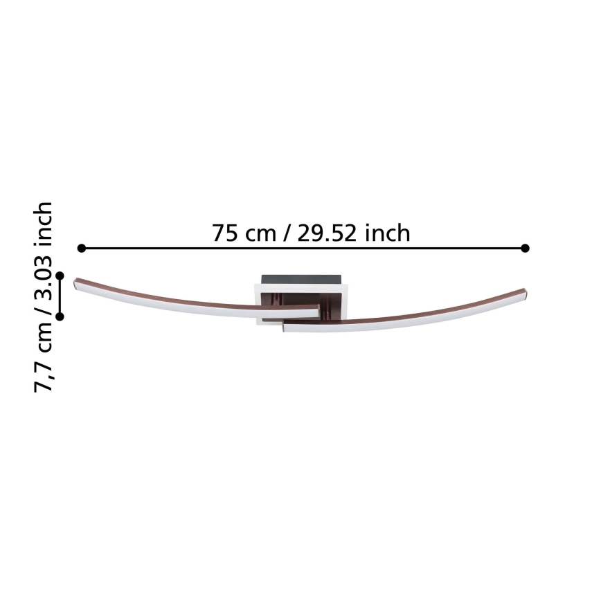 Eglo - LED-Deckenleuchte LED/12W/230V 4000K kupfern