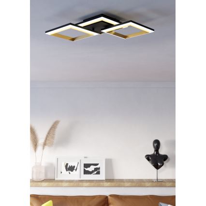 Eglo - Dimmbare LED-Deckenleuchte LED/20W/230V 4000K schwarz/golden