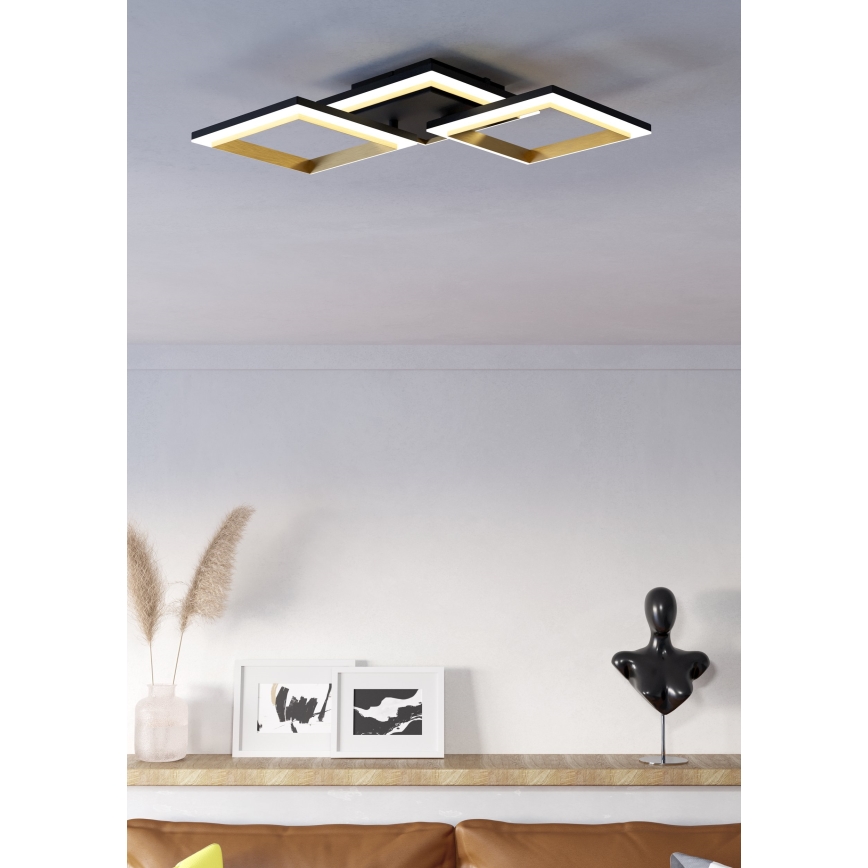 Eglo - Dimmbare LED-Deckenleuchte LED/20W/230V 4000K schwarz/golden