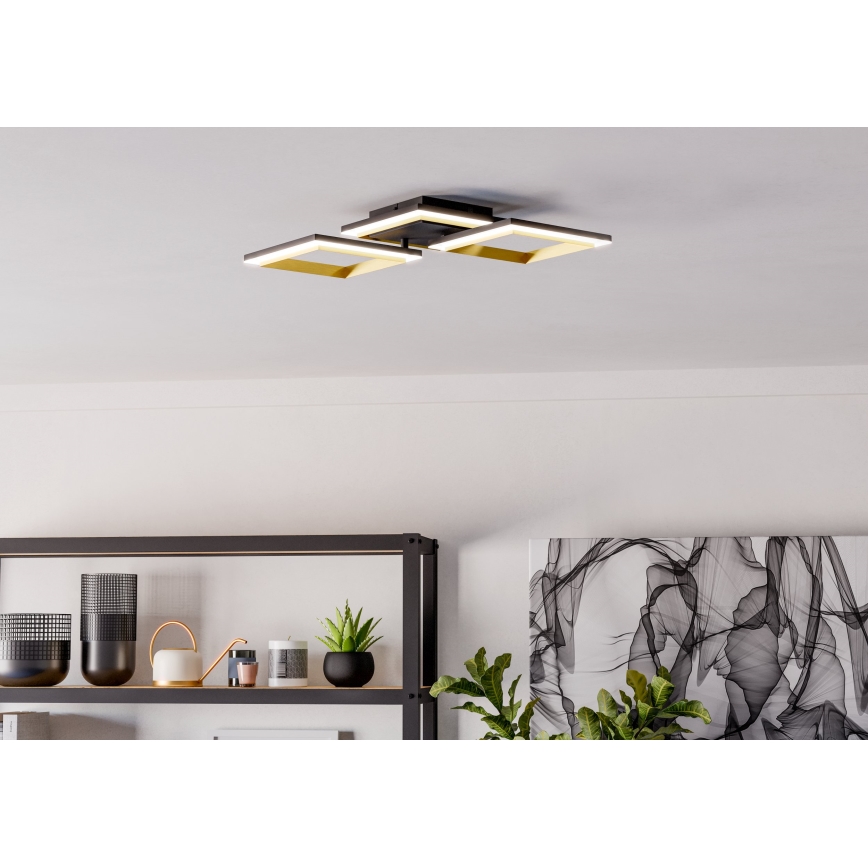 Eglo - Dimmbare LED-Deckenleuchte LED/20W/230V 4000K schwarz/golden