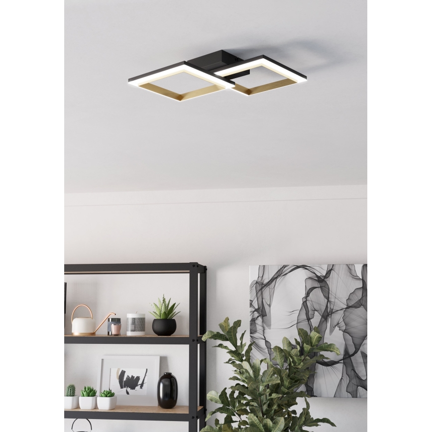 Eglo - Dimmbare LED-Deckenleuchte LED/18,4W/230V 4000K schwarz/golden
