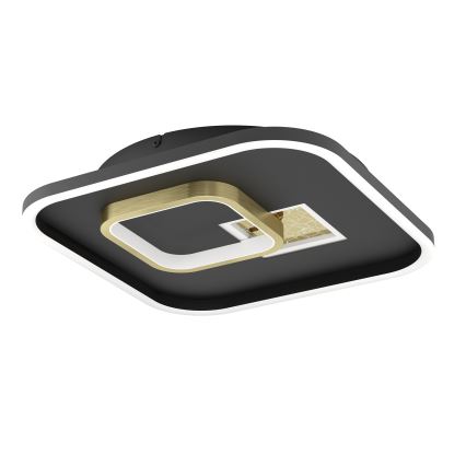 Eglo - LED Deckenleuchte LED/16,2W/230V + LED/9,2W 38x38 cm schwarz/gold