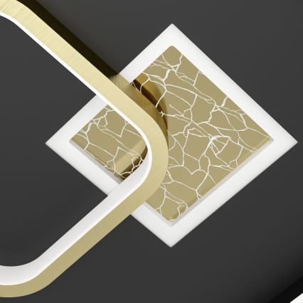 Eglo - LED Deckenleuchte LED/16,2W/230V + LED/9,2W 38x38 cm schwarz/gold