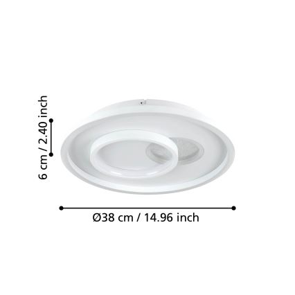 Eglo - LED-Deckenleuchte 1xLED/14W/230V + 1xLED/8,5W d 38 cm weiß