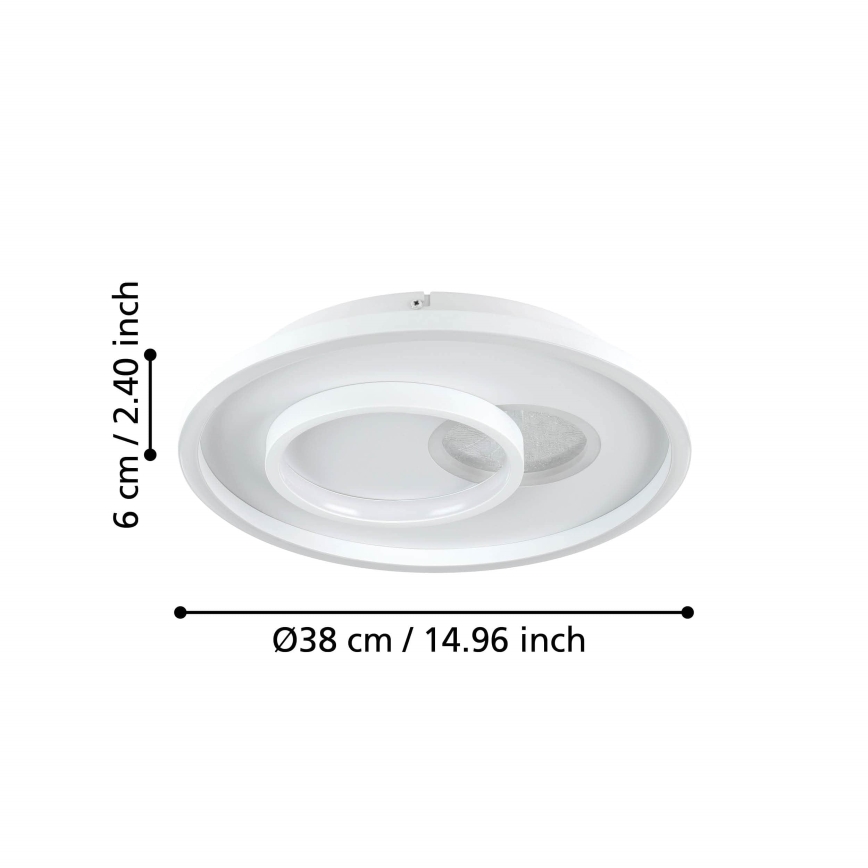 Eglo - LED-Deckenleuchte 1xLED/14W/230V + 1xLED/8,5W d 38 cm weiß