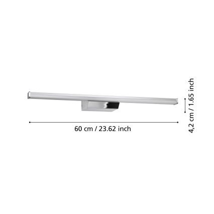 Eglo - LED RGBW dimmbare Badezimmer-Spiegelleuchte LED/12W/230V 2700-6500K IP44 mattchrom