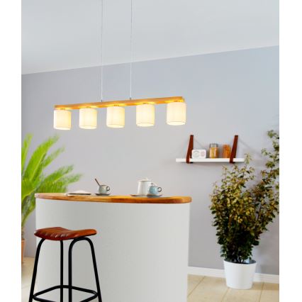 Eglo - Hängeleuchte an Schnur 5xE27/28W/230V - FSC-zertifiziert