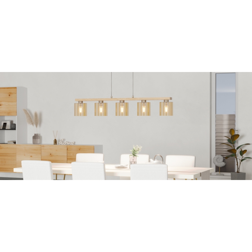 Eglo - Hängeleuchte an Kabel 5xE27/28W/230V