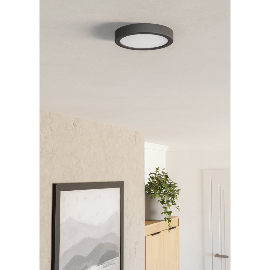 Eglo - LED-Deckenleuchte LED/7,5 W/230 V 2700/4000/6500 K Ø 16,6 cm schwarz