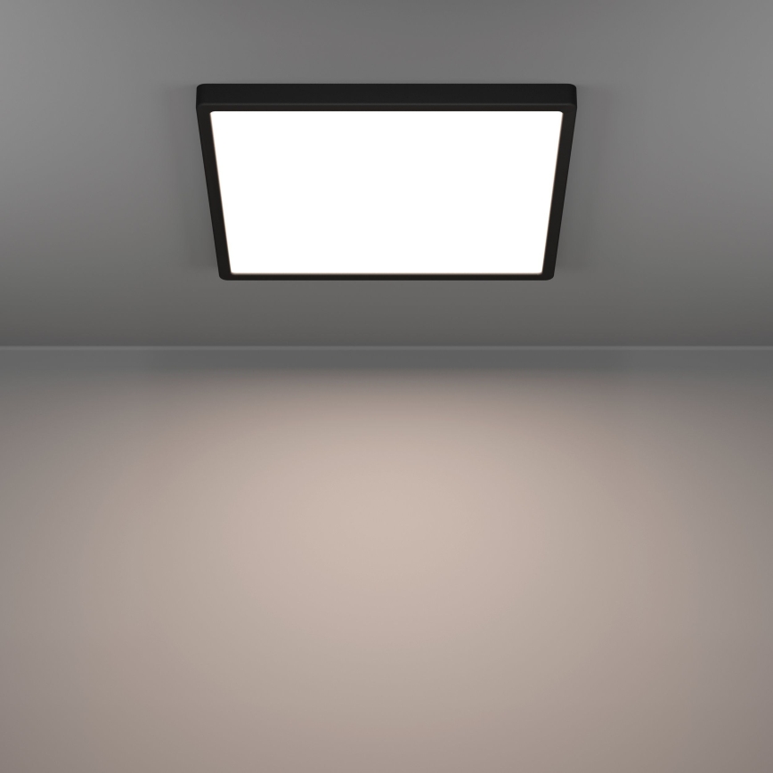 Eglo - LED-Deckenleuchte LED/17,5W/230V 2700/4000/6500K 39x39 cm schwarz