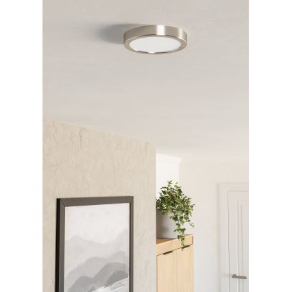 Eglo - LED-Deckenleuchte, 7,5 W, 230 V, 2700/4000/6500 K, Ø 16,6 cm, mattchrom