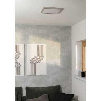 Eglo - LED-Deckenleuchte LED/13W/230V 2700/4000/6500K 29x29 cm mattchrom