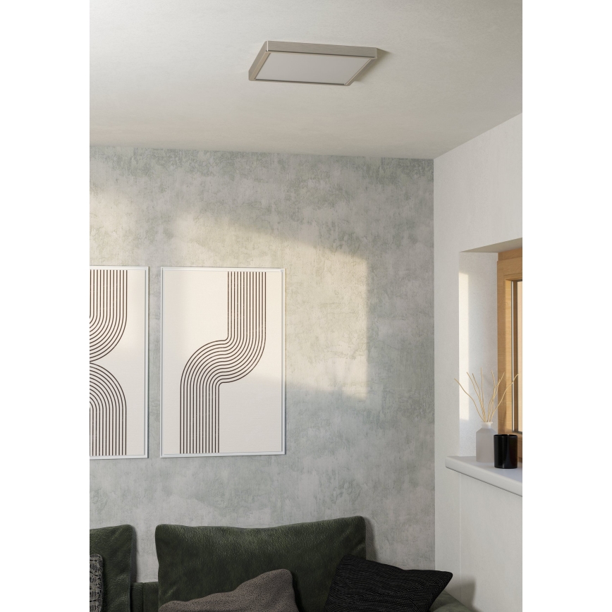 Eglo - LED-Deckenleuchte LED/13W/230V 2700/4000/6500K 29x29 cm mattchrom