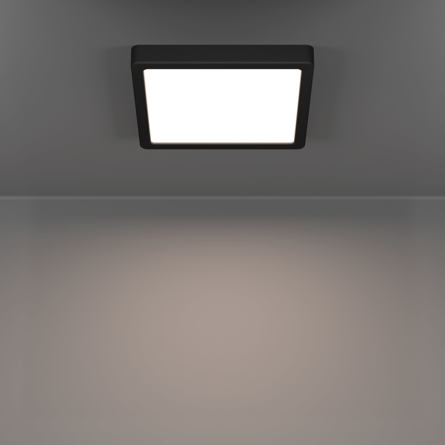 Eglo - LED-Badezimmer-Deckenleuchte LED/10,5W/230V 2700/4000/6500K 22x22 cm IP44 schwarz