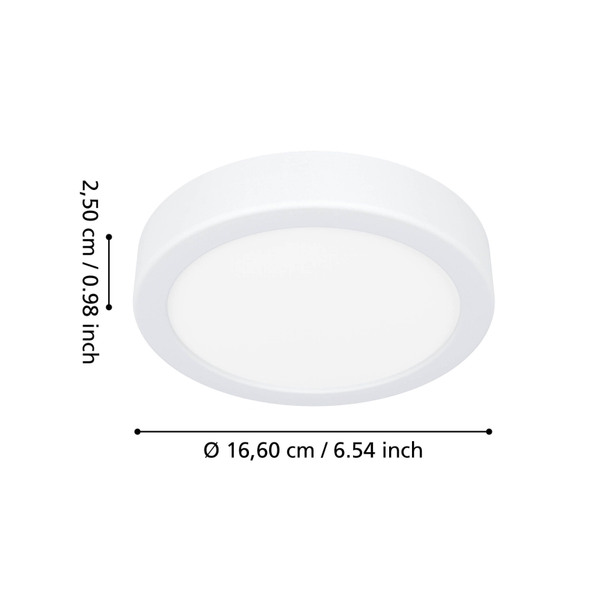 Eglo - LED-Deckenleuchte für Badezimmer LED/7,5W/230V 2700/4000/6500K Ø 16,6 cm IP44 Weiß
