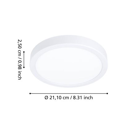 Eglo - LED-Badezimmer-Deckenleuchte LED/11,5W/230V 2700/4000/6500K Ø 21,1 cm IP44 weiß