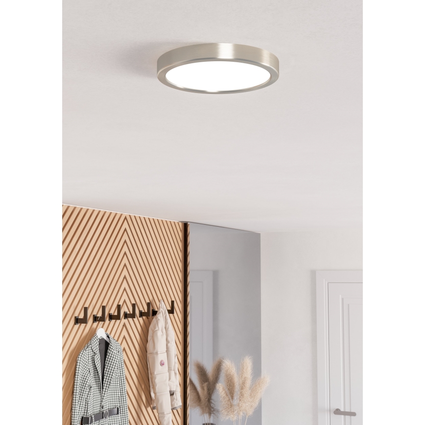 Eglo - LED RGBW dimmbare Badezimmer-Deckenleuchte LED/11,2W/230V 2700-6500K Ø 21,1 cm IP44 mattchrom