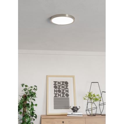 Eglo - LED RGBW dimmbare Deckenleuchte für Badezimmer LED/14,3W/230V 2700-6500K Ø 27,8 cm IP44 mattchrom