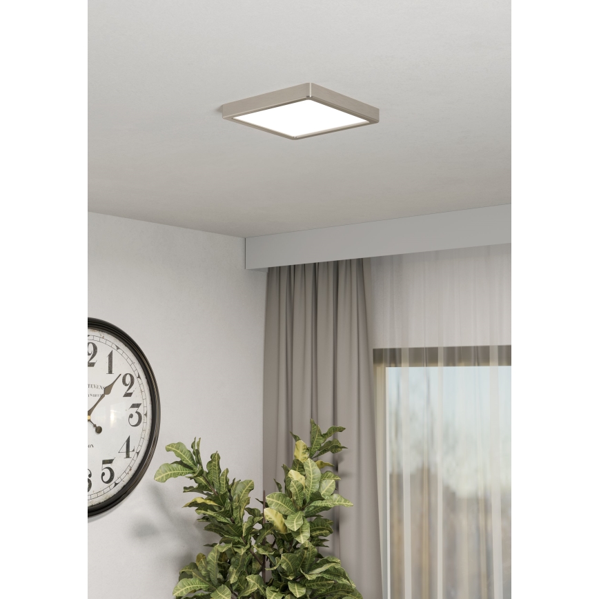 Eglo - LED RGBW dimmbare Badezimmer-Deckenleuchte LED/10,5W/230V 2700-6500K 22x22 cm IP44 mattchrom