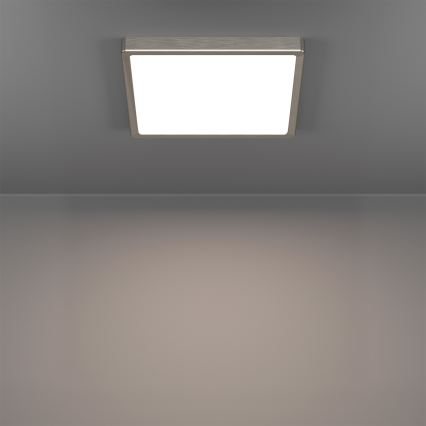 Eglo - LED RGBW Badezimmer-Deckenleuchte, dimmbar, LED/13,5W/230V 2700-6500K 29,5x29,5 cm IP44 mattchrom