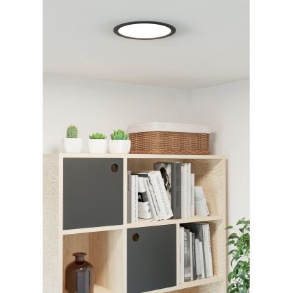 Eglo - LED-Einbauleuchte LED/18,5W/230V 2700/4000/6500K Ø 21,6 cm schwarz