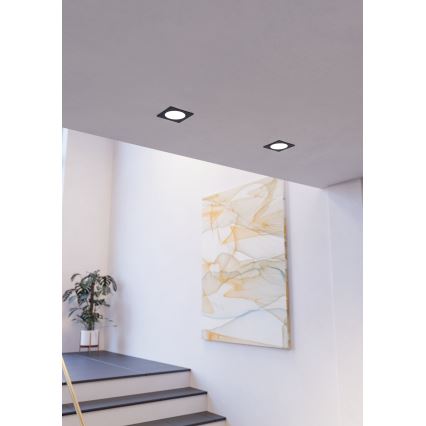 Eglo - LED Einbauleuchte LED/6,3W/230V 2700/4000/6500K 11,9x11,9 cm schwarz
