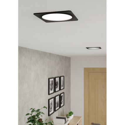 Eglo - LED-Einbauleuchte LED/10,5 W/230 V 2700/4000/6500 K 16,6 x 16,6 cm schwarz