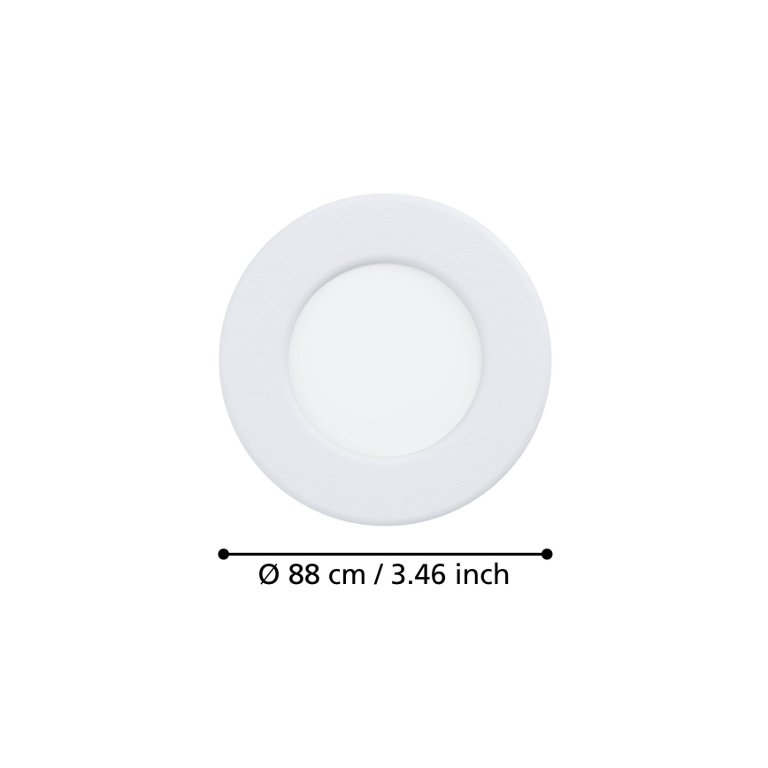 Eglo - 3er-Set LED-Einbauleuchte LED/3,7W/230V 2700/4000/6500K Ø 8,8 cm weiß