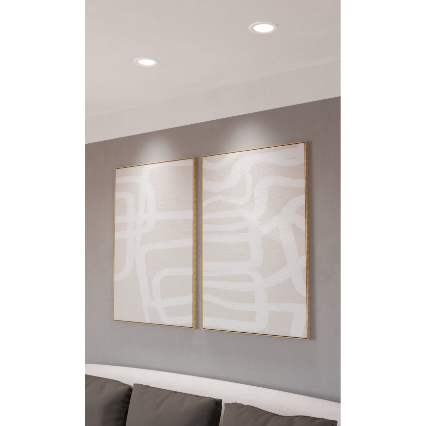 Eglo - LED-Einbauleuchte LED/6,3W/230V 2700/4000/6500K Ø 11,9 cm weiß