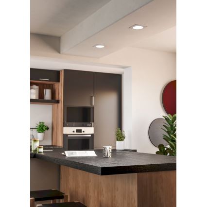 Eglo - LED-Einbauleuchte LED/6,3W/230V 2700/4000/6500K 11,9x11,9 cm weiß