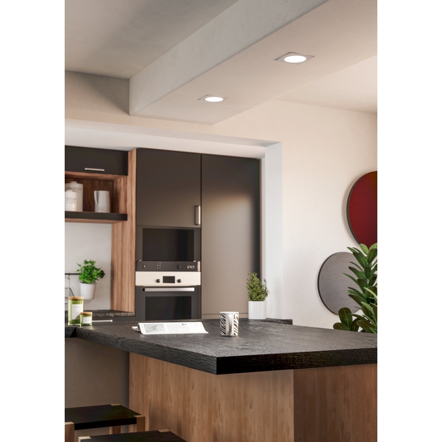 Eglo - LED-Einbauleuchte LED/6,3W/230V 2700/4000/6500K 11,9x11,9 cm weiß