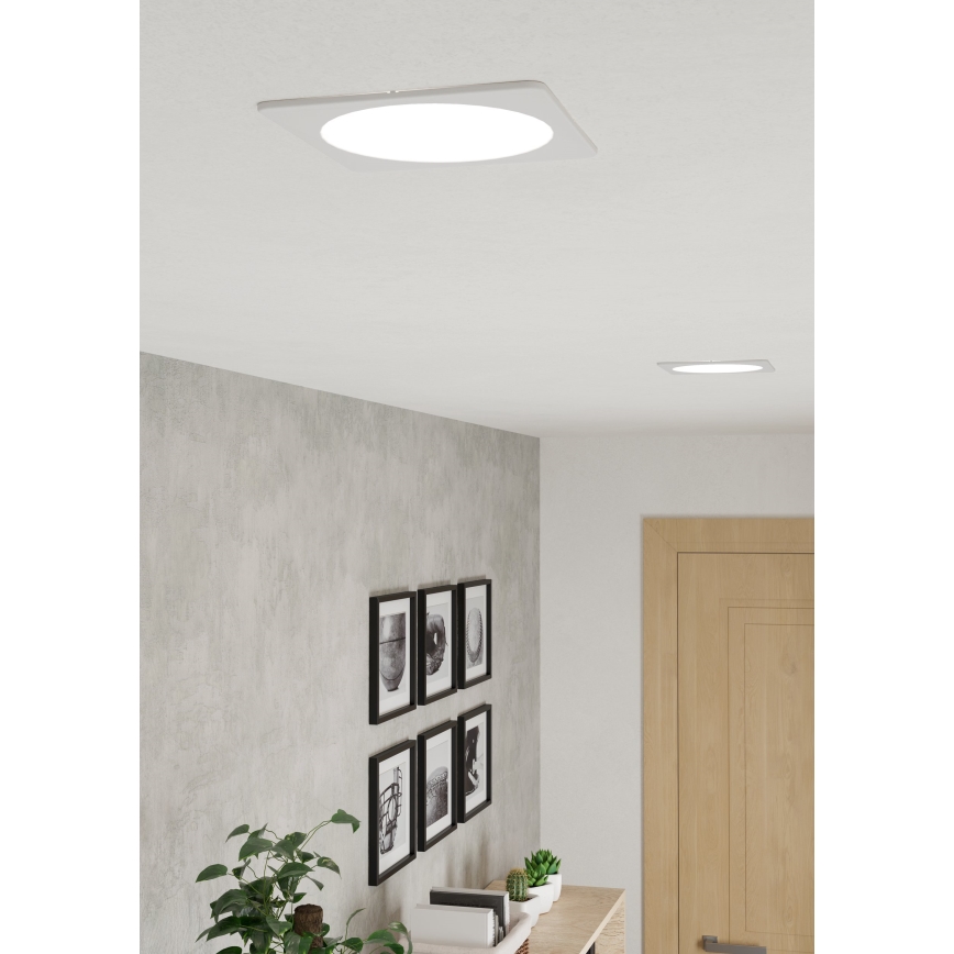 Eglo - LED Einbauleuchte LED/10,5W/230V 2700/4000/6500K 16,6x16,6 cm weiß