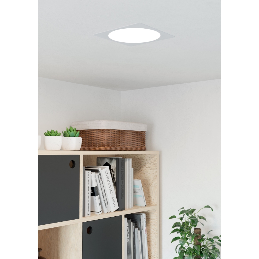 Eglo - LED-Deckenleuchte LED/18,5W/230V 2700/4000/6500K 21,6x21,6 cm weiß