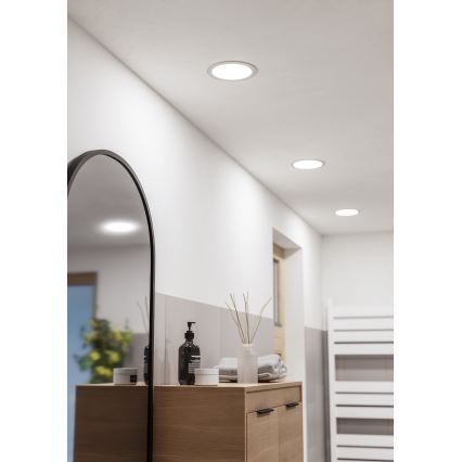 Eglo - LED-Einbauleuchte für Badezimmer LED/10,5W/230V 2700/4000/6500K Ø 16,8 cm IP44 weiß