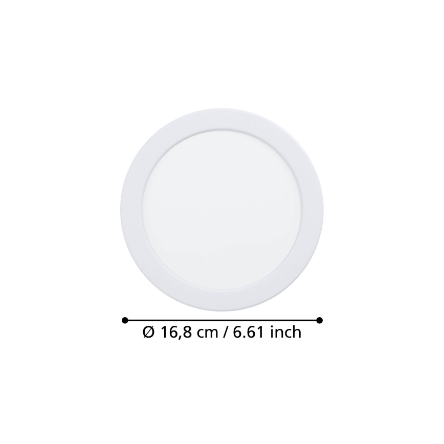 Eglo - LED-Einbauleuchte für Badezimmer LED/10,5W/230V 2700/4000/6500K Ø 16,8 cm IP44 weiß