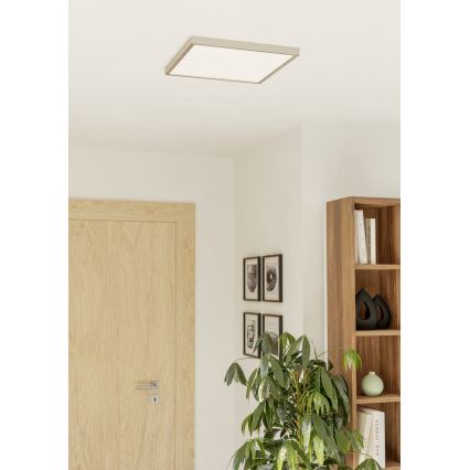 Eglo - LED RGBW dimmbare Badezimmer-Deckenleuchte LED/17,8W/230V 2700-6500K 39x39 cm IP44 matt-chrom