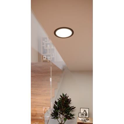 Eglo - LED RGBW dimmbare Einbauleuchte für Badezimmer LED/9,5W/230V 2700-6500K Ø 16,8 cm IP44 schwarz