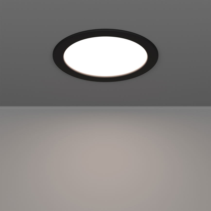 Eglo - LED RGBW dimmbare Bad-Einbauleuchte LED/9,5W/230V 2700-6500K Ø 16,8 cm IP44 schwarz