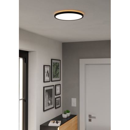 Eglo - LED-Deckenleuchte für den Outdoor-Bereich LED/13,9W/230V 2700/4000/6500K d 30 cm IP44 schwarz