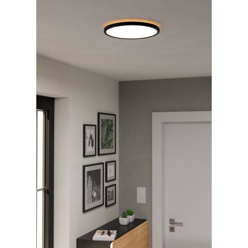 Eglo - LED-Deckenleuchte für den Outdoor-Bereich LED/13,9W/230V 2700/4000/6500K d 30 cm IP44 schwarz