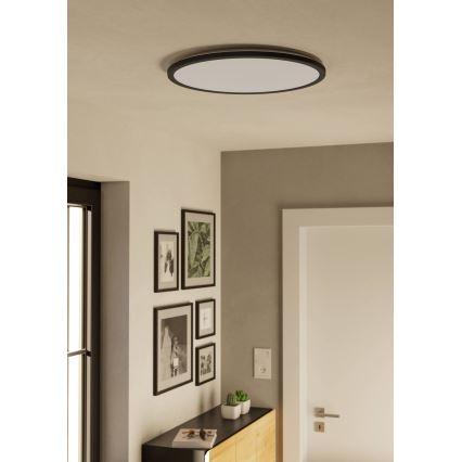 Eglo - LED Badezimmer-Deckenleuchte LED/16,8W/230V 2700/4000/6500K Ø 50 cm IP44 Schwarz