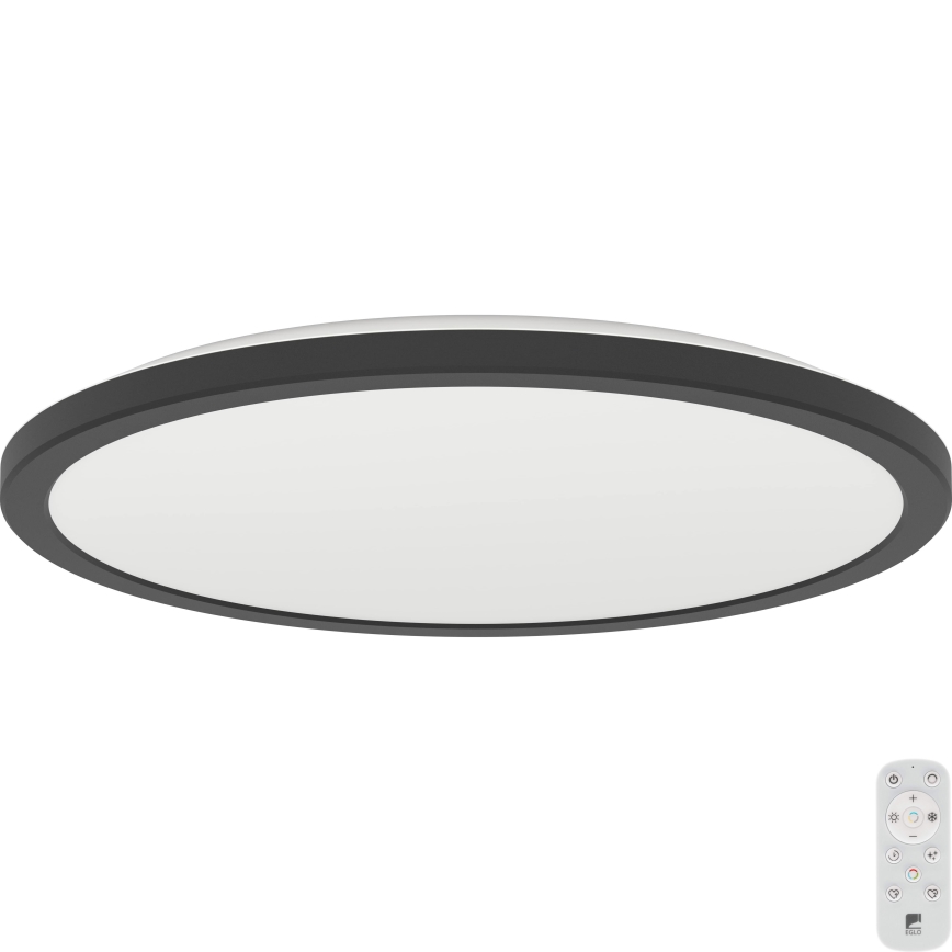 Eglo - Dimmbare LED-Outdoor-Deckenleuchte LED/18,5W/230V 2700-6500K d 38,9 cm IP44 schwarz + Fernbedienung