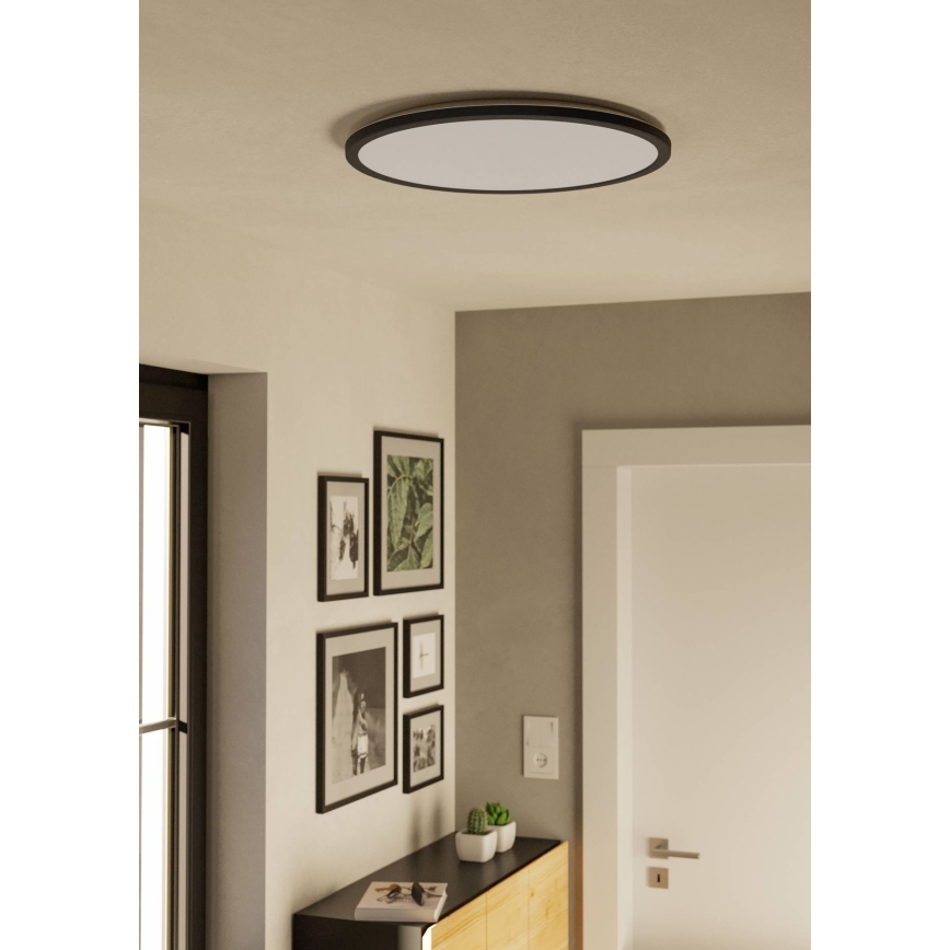 Eglo - Dimmbare LED-Outdoor-Deckenleuchte LED/16,8W/230V 2700-6500K d 50 cm IP44 schwarz + Fernbedienung