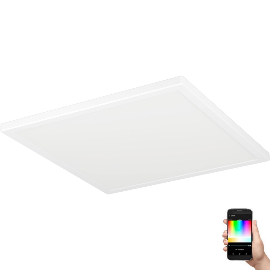 Eglo - Dimmbare LED-RGBW-Deckenleuchte für Badezimmer LED/17,6W/230V 2700-6500K 39x39 cm IP44 weiß ZigBee