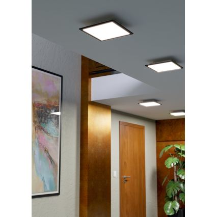 Eglo - LED RGBW dimmbare Deckenleuchte LED/14W/230V 2700-6500K 30x30 cm schwarz