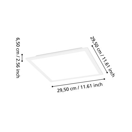 Eglo - LED RGBW dimmbare Deckenleuchte LED/14W/230V 2700-6500K 30x30 cm weiß