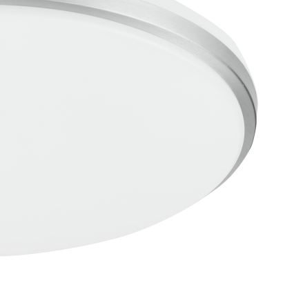 Eglo - LED Badezimmer-Deckenleuchte LED/18W/230V 3000/4000/6500K Ø 34 cm IP54 mattchrom