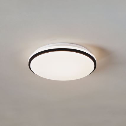 Eglo - LED-Badezimmer-Deckenleuchte, 18 W, 230 V, 3000/4000/6500 K, Ø 34 cm, IP54, schwarz